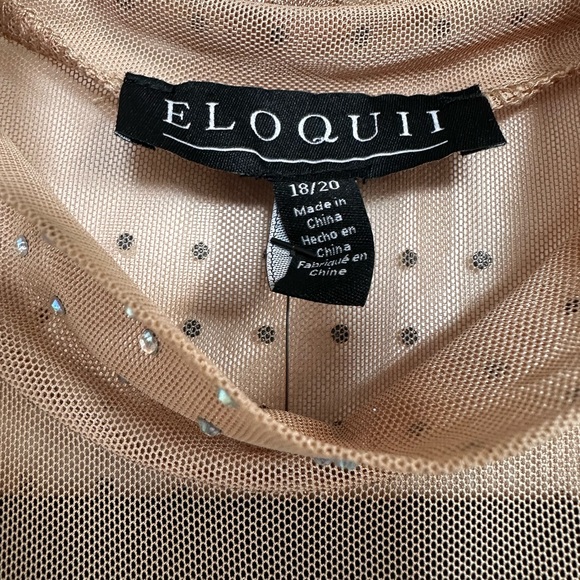 Eloquii Sheer Mock Neck Tank with Crystals 18/20 - Picture 2 of 5